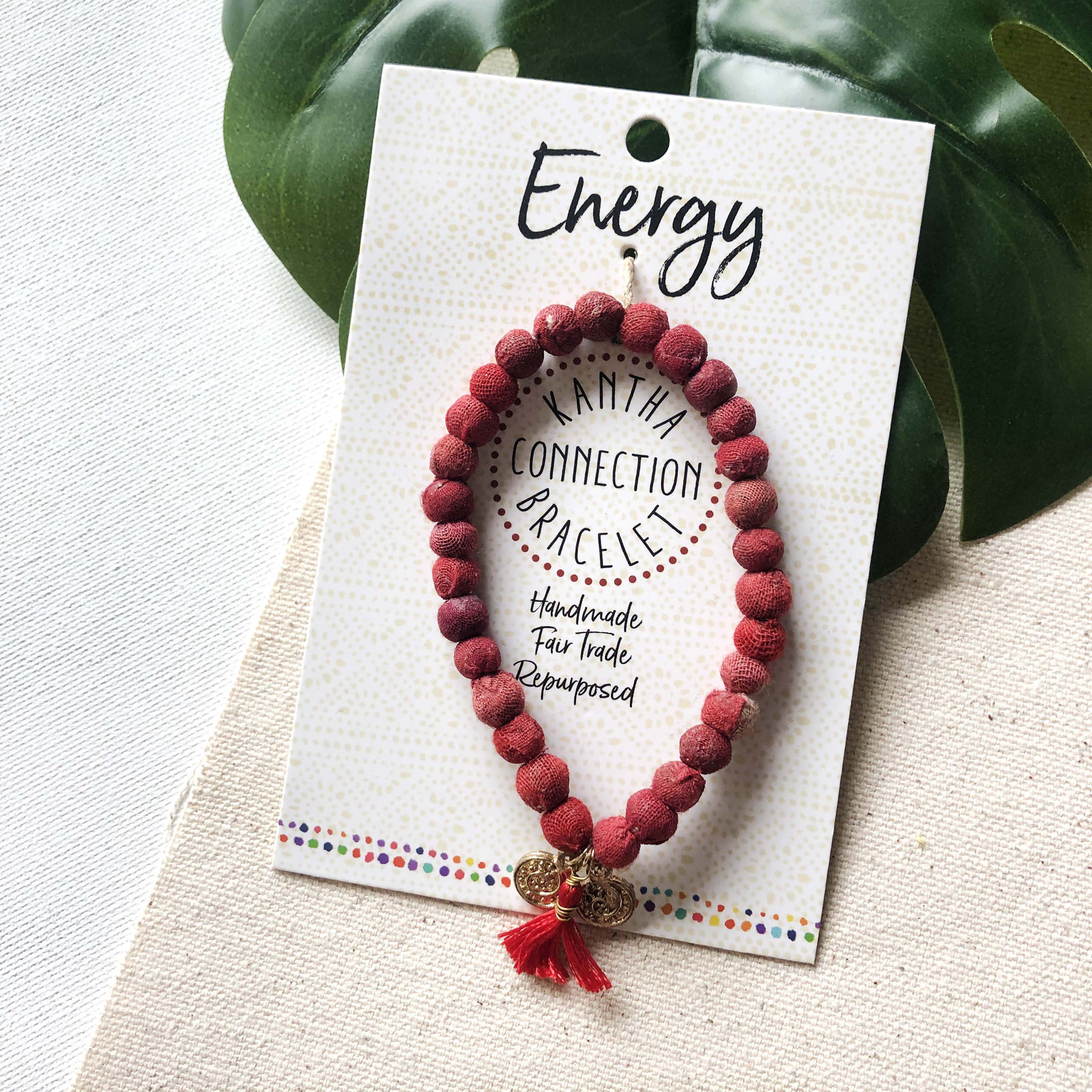 Cosmic Unity - Magnetic Red String Wrap Bracelet, Fair Trade Product, with Authentic Gemstones, Blessed by A Singing Bowl